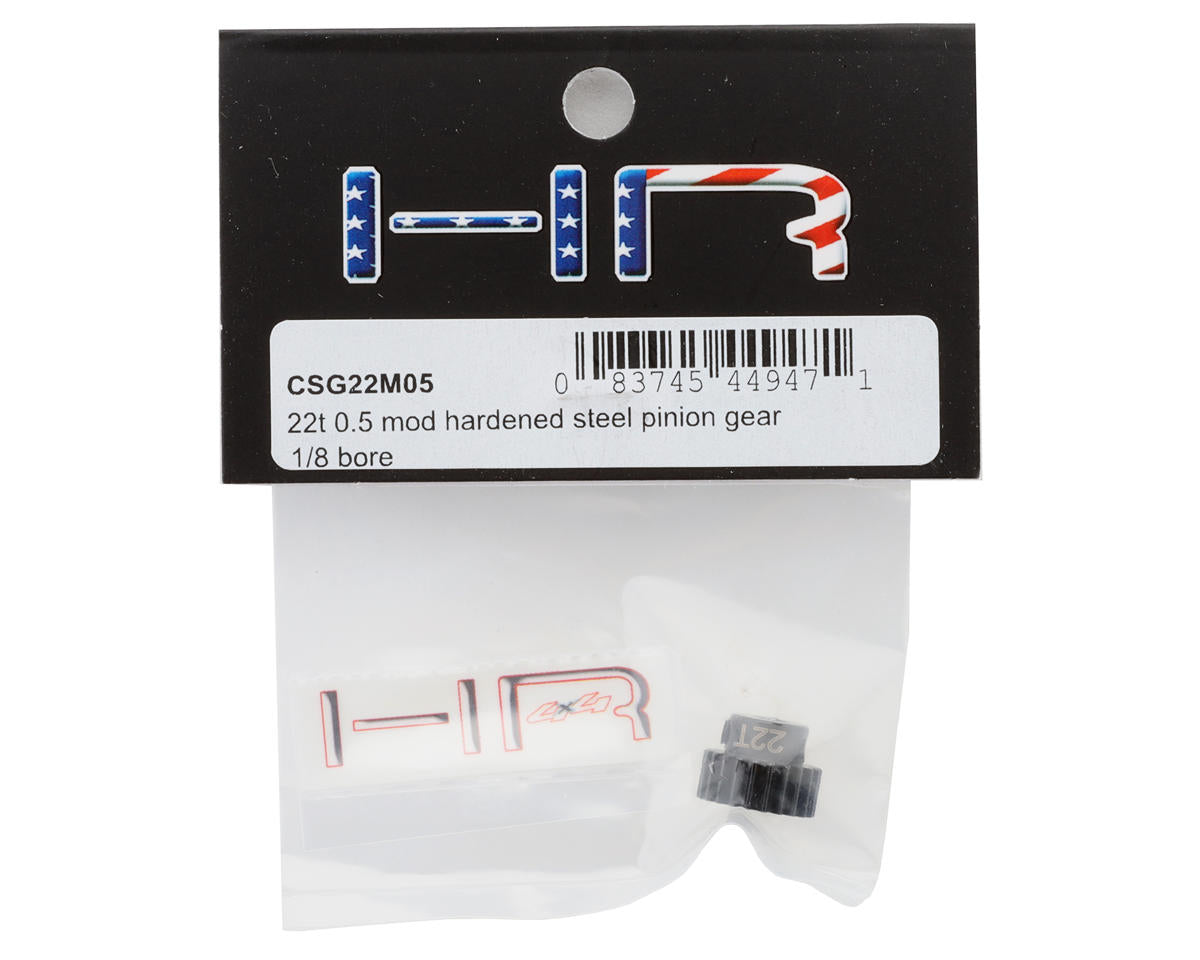 Hot Racing Mod 0.5 Hard Blackened Steel Pinion Gear (3.17mm Bore) (22T)