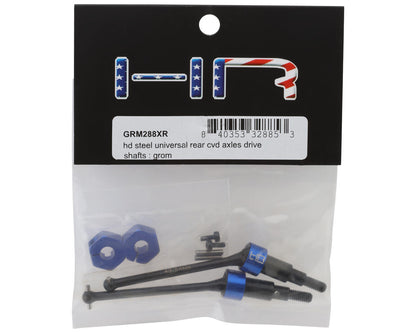 Hot Racing Arrma Grom HD Steel Rear Drive Shaft Set (Blue) (2) (49.5mm)