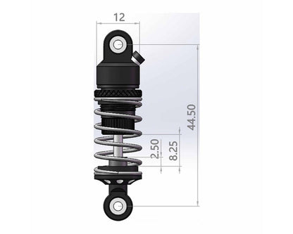 Hot Racing Losi® NASCAR 44.5mm Aluminum Threaded Oil Shocks (2)