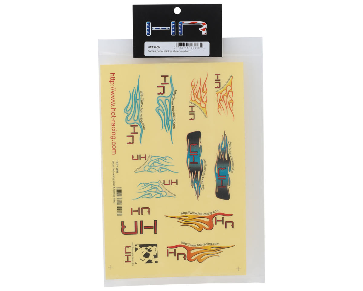 Hot Racing Flames Sticker Sheet (Medium)