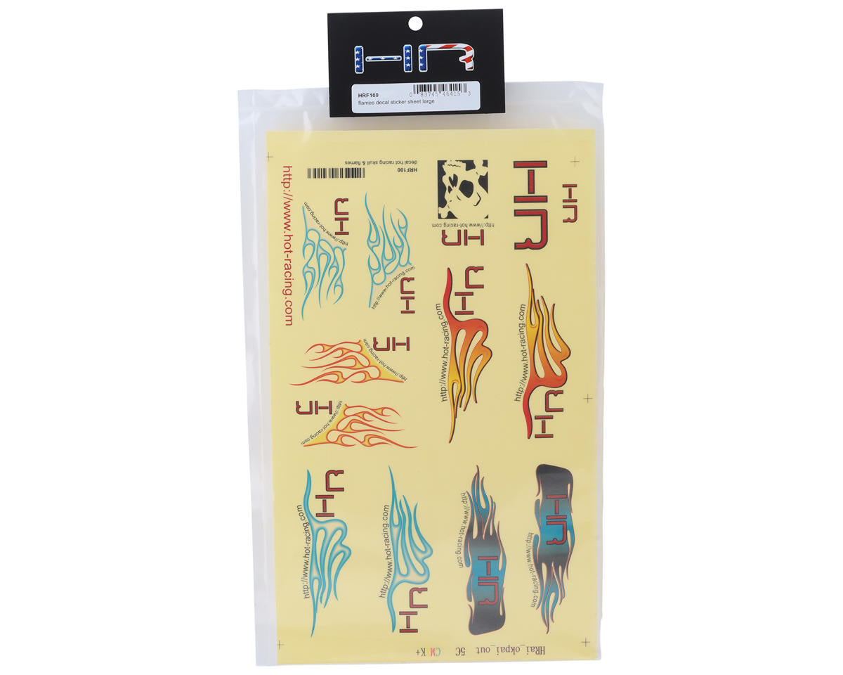 Hot Racing Flames Sticker Sheet (Large)