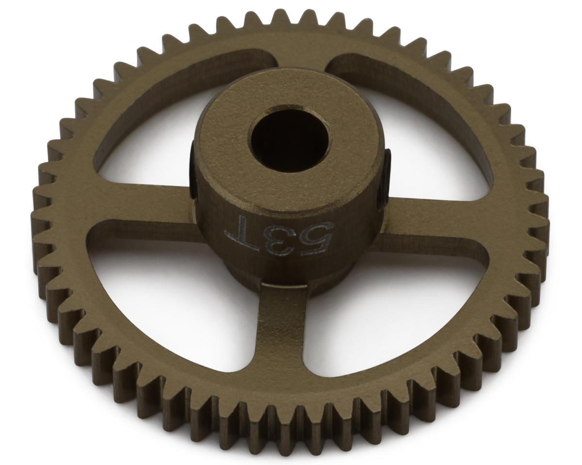 Hot Racing 64P Hard Anodized Aluminum Pinion Gear (1/8" Bore) (53T)