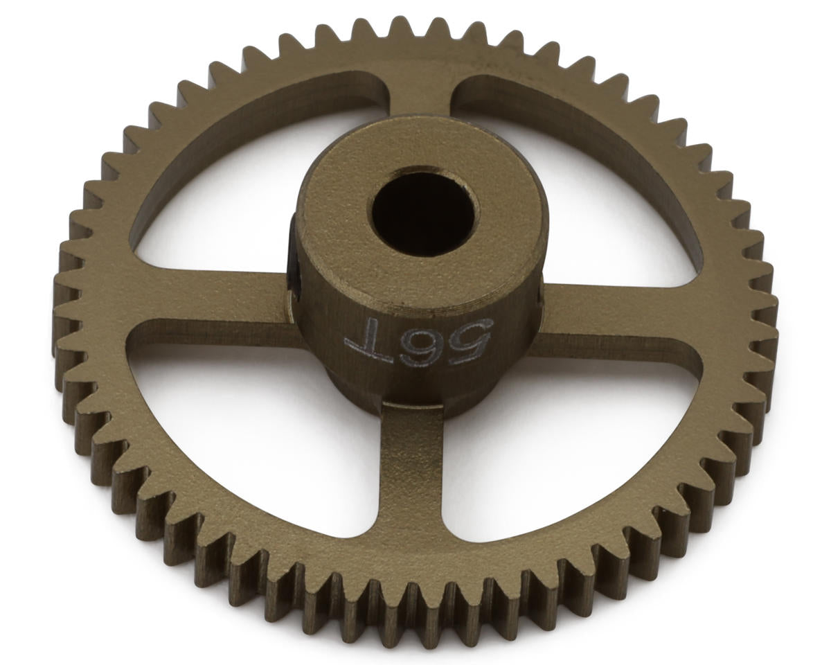 Hot Racing 64P Hard Anodized Aluminum Pinion Gear (1/8" Bore) (56T)