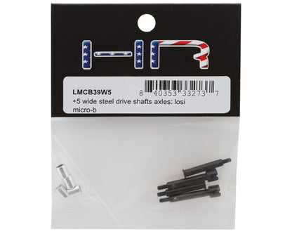 Hot Racing Losi® Micro-B Steel Drive Axle Set (Front/Rear) (+5mm)