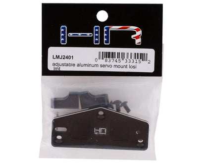 Hot Racing Losi LMT Adjustable Aluminum Servo Mount (Black)