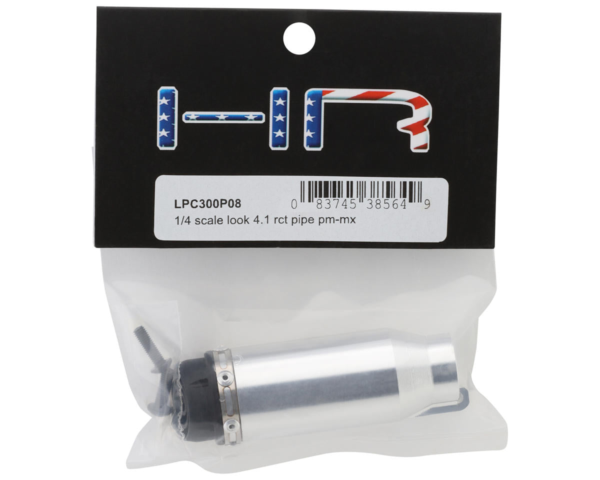 Hot Racing Losi Promoto-MX 1/4 Aluminum "Titanium Look" RCT Pipe (Silver)