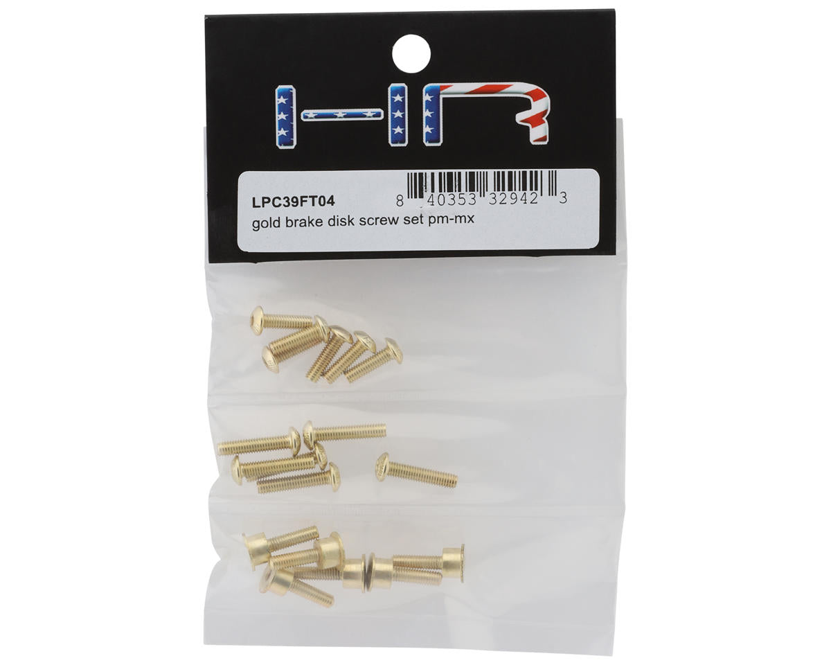 Hot Racing Losi Promoto-MX HD Steel Brake Disk Screws Set (Gold)
