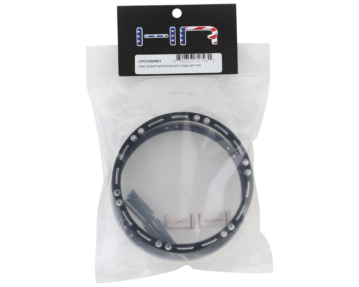 Hot Racing Losi Promoto-MX Rear Wheel Reinforcement Rings (Black) (2)