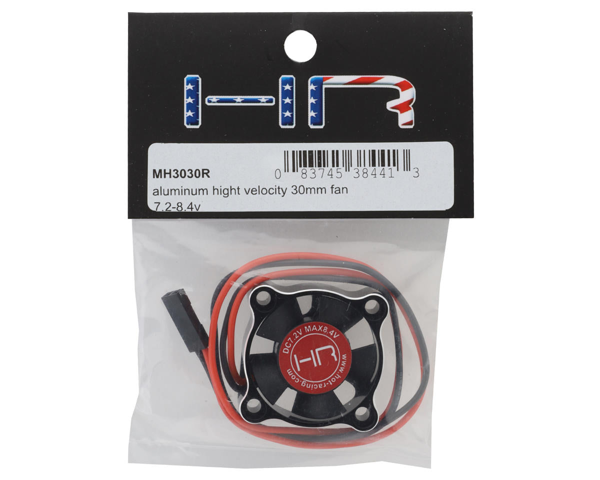Hot Racing 30x30mm Aluminum High Velocity Cooling Fan w/JST Plug