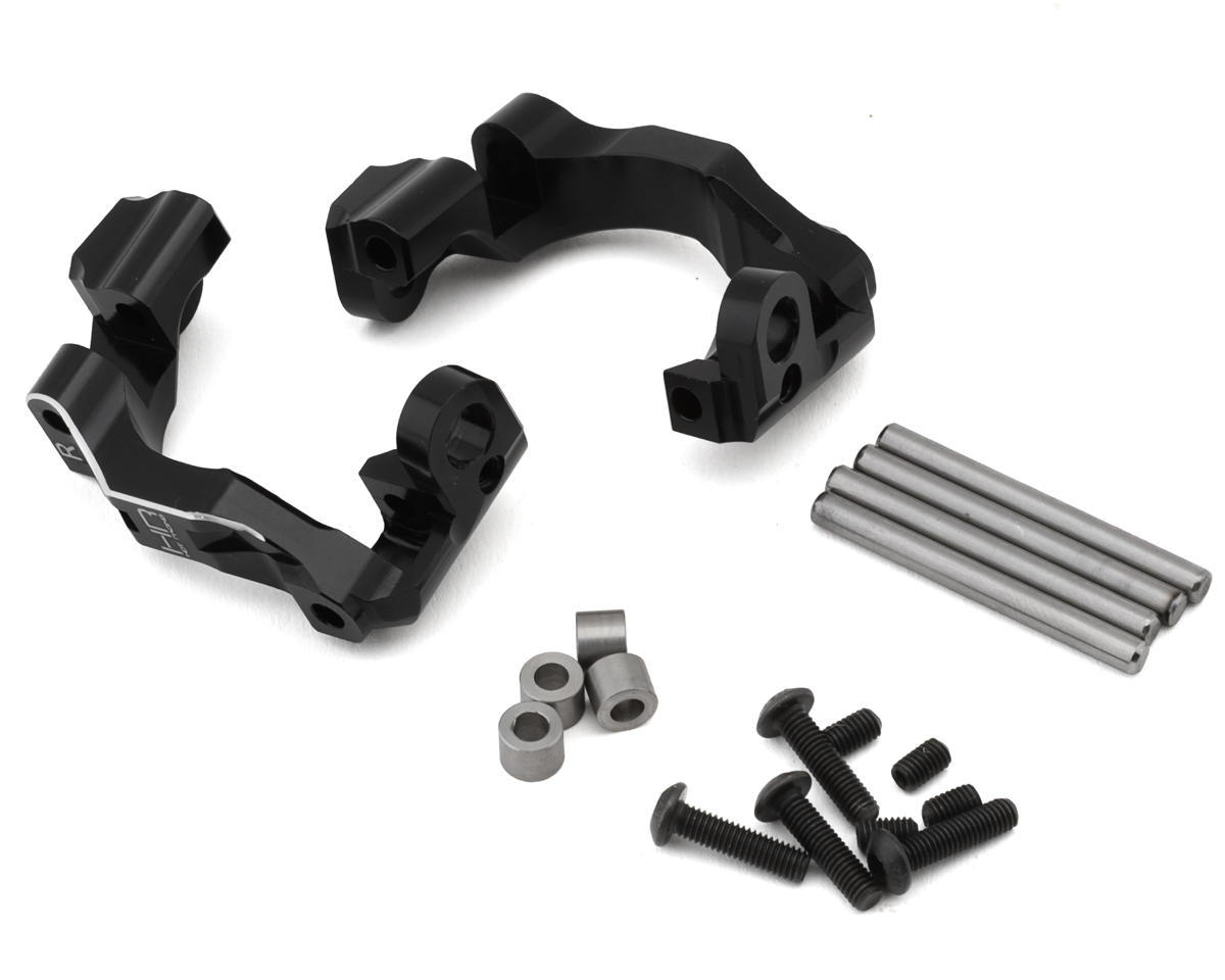 Hot Racing Aluminum Front Caster Blocks for Traxxas® Mini Maxx® (Black) (2)