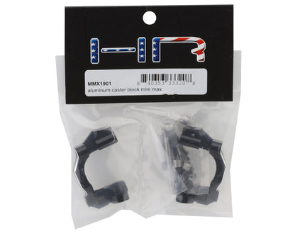 Hot Racing Aluminum Front Caster Blocks for Traxxas® Mini Maxx® (Black) (2)
