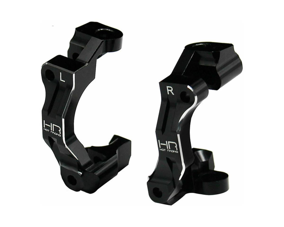 Hot Racing Aluminum Front Caster Blocks for Traxxas® Mini Maxx® (Black) (2)