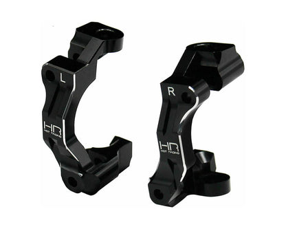 Hot Racing Aluminum Front Caster Blocks for Traxxas® Mini Maxx® (Black) (2)
