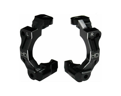 Hot Racing Aluminum Front Caster Blocks for Traxxas® Mini Maxx® (Black) (2)