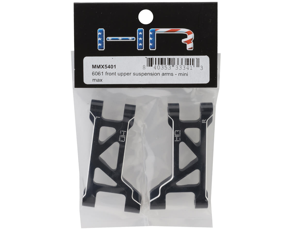 Hot Racing Aluminum Front Upper Arm Set for Traxxas® Mini Maxx® (Black) (2)