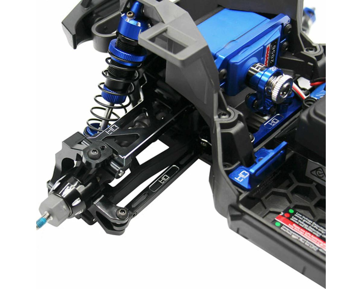 Hot Racing Aluminum Front Upper Arm Set for Traxxas® Mini Maxx® (Black) (2)