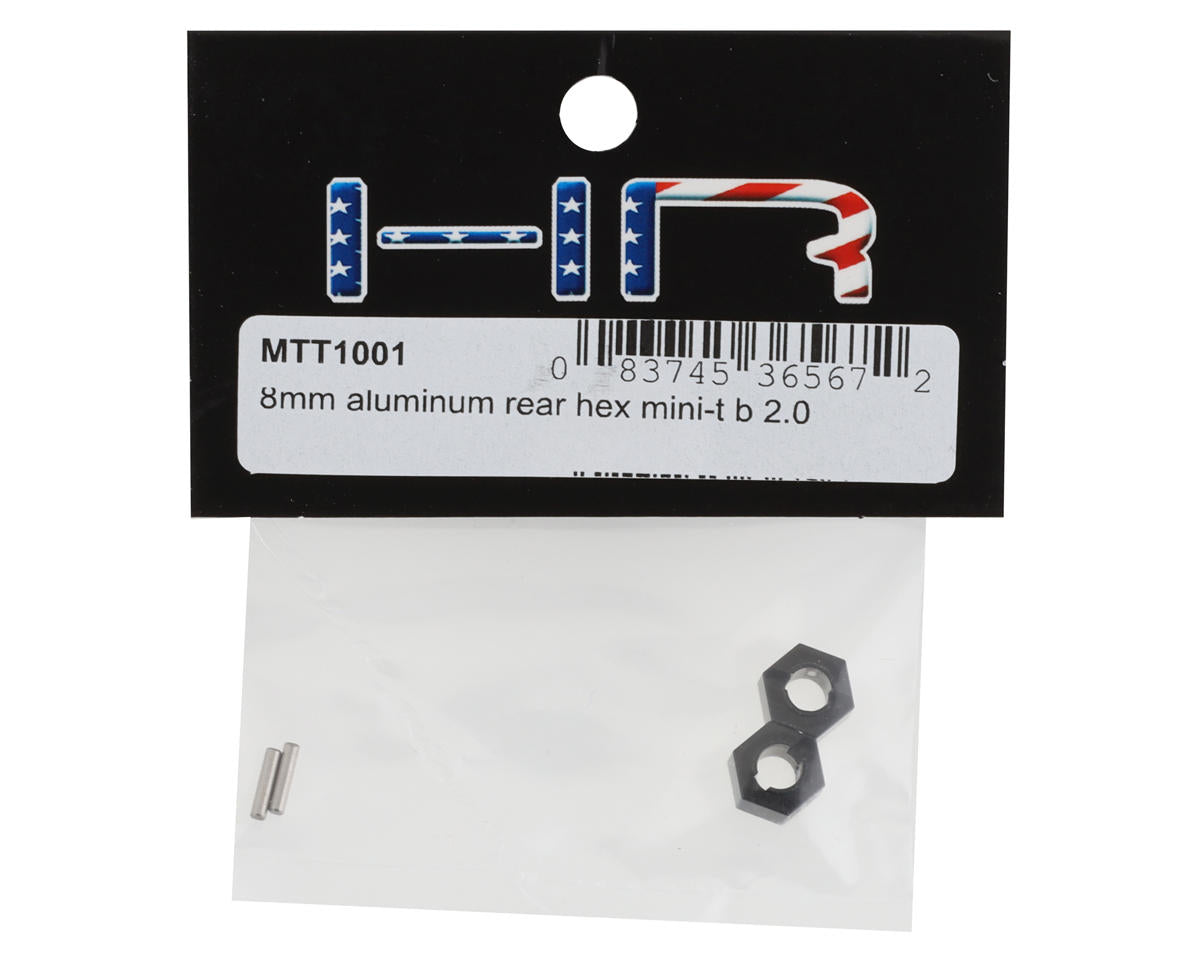Hot Racing Losi Mini-T 2.0 8mm Aluminum Rear Hex (Black) (2)