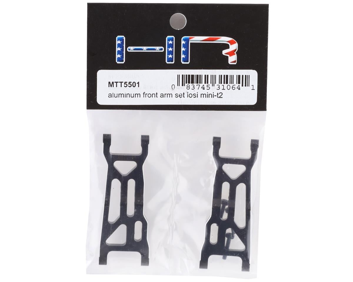 Hot Racing Losi Mini-T 2.0/Mini-B Aluminum Front Arm Set (Black) (2)