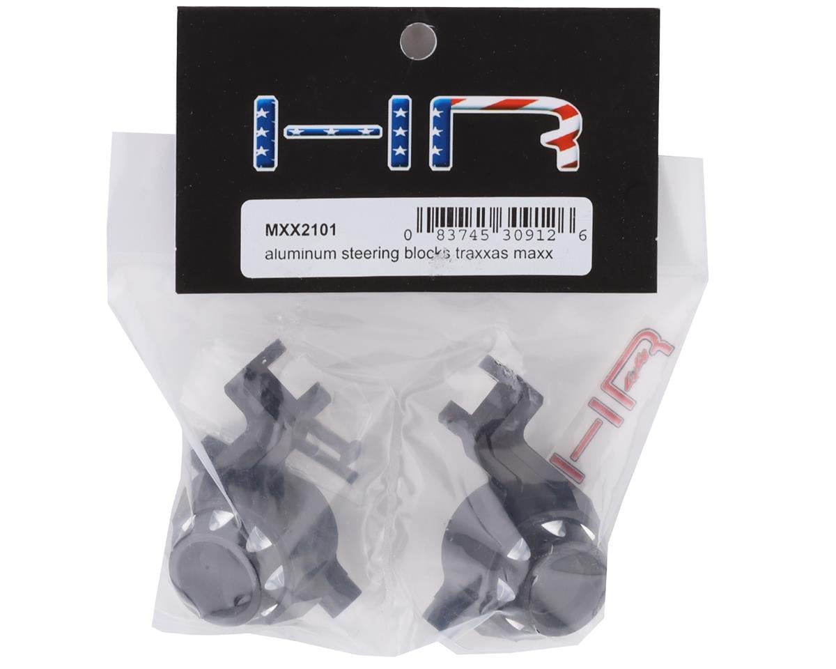 Hot Racing Aluminum Steering Blocks for Traxxas Maxx (Black) (2)