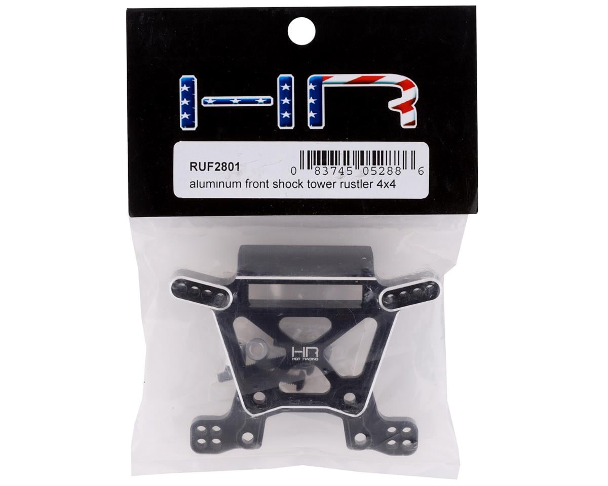 Hot Racing Aluminum Front Shock Tower for Rustler 4X4 (Black)