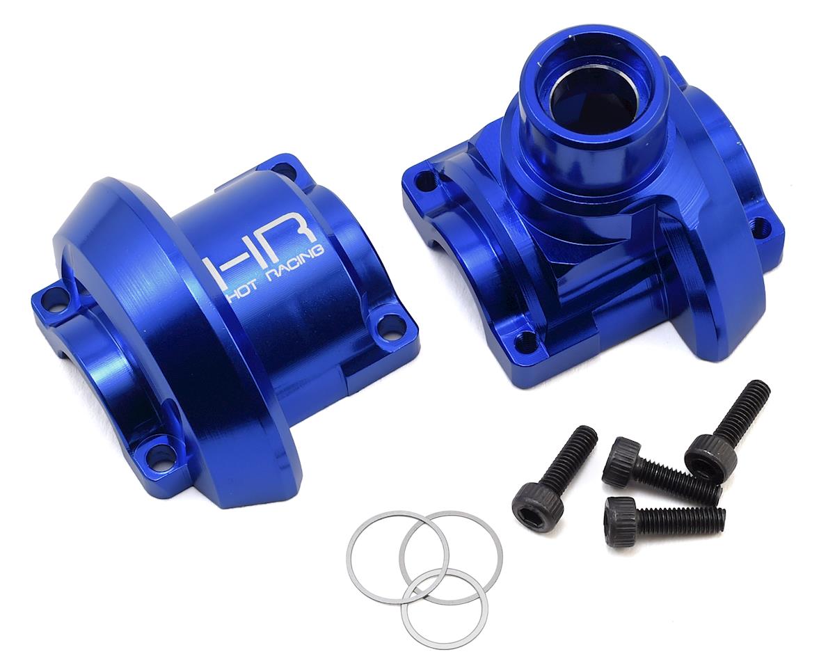 Hot Racing Aluminum Outer Diff Case for Traxxas Revo (Blue)
