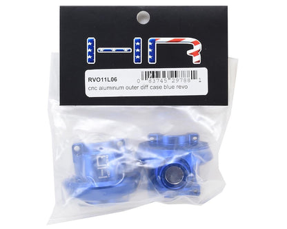 Hot Racing Aluminum Outer Diff Case for Traxxas Revo (Blue)