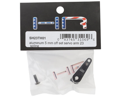 Hot Racing Aluminum 5mm Offset Servo Horn (Black)