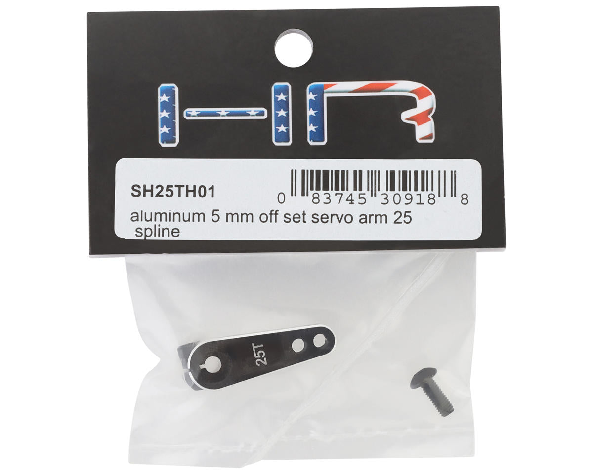 Hot Racing Aluminum 5mm Offset Servo Horn (Black)