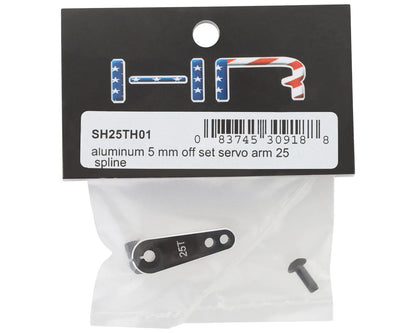 Hot Racing Aluminum 5mm Offset Servo Horn (Black)