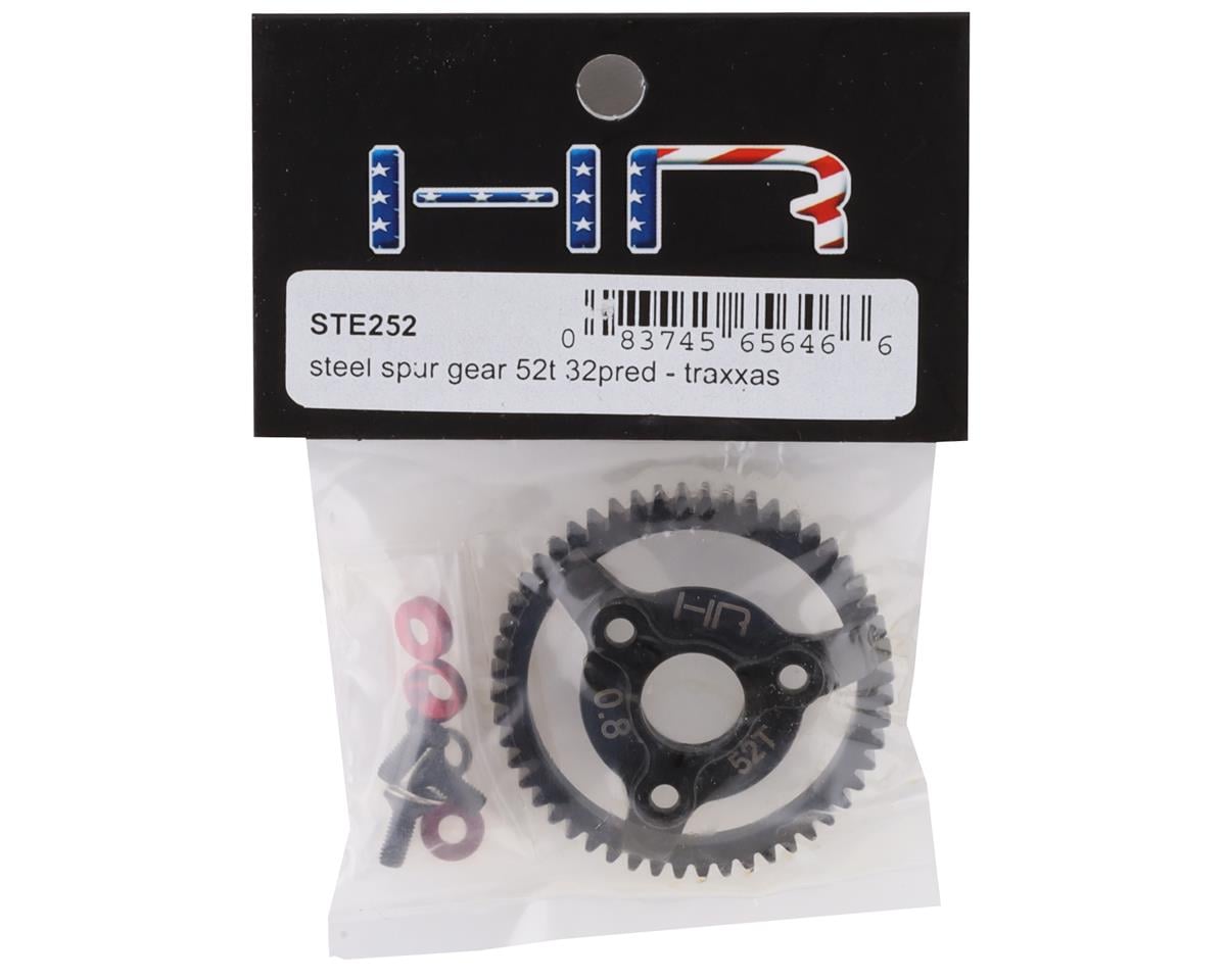 Hot Racing 32P Steel Spur Gear for Traxxas Bandit/Stampede (Red) (52T)