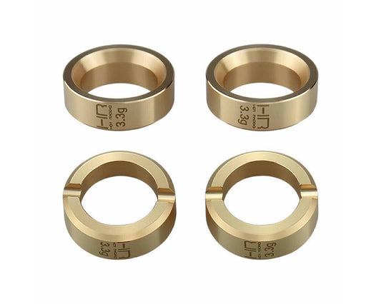 Hot Racing Axial SCX30 Brass Wheel Weights (4) (3.3g ea)