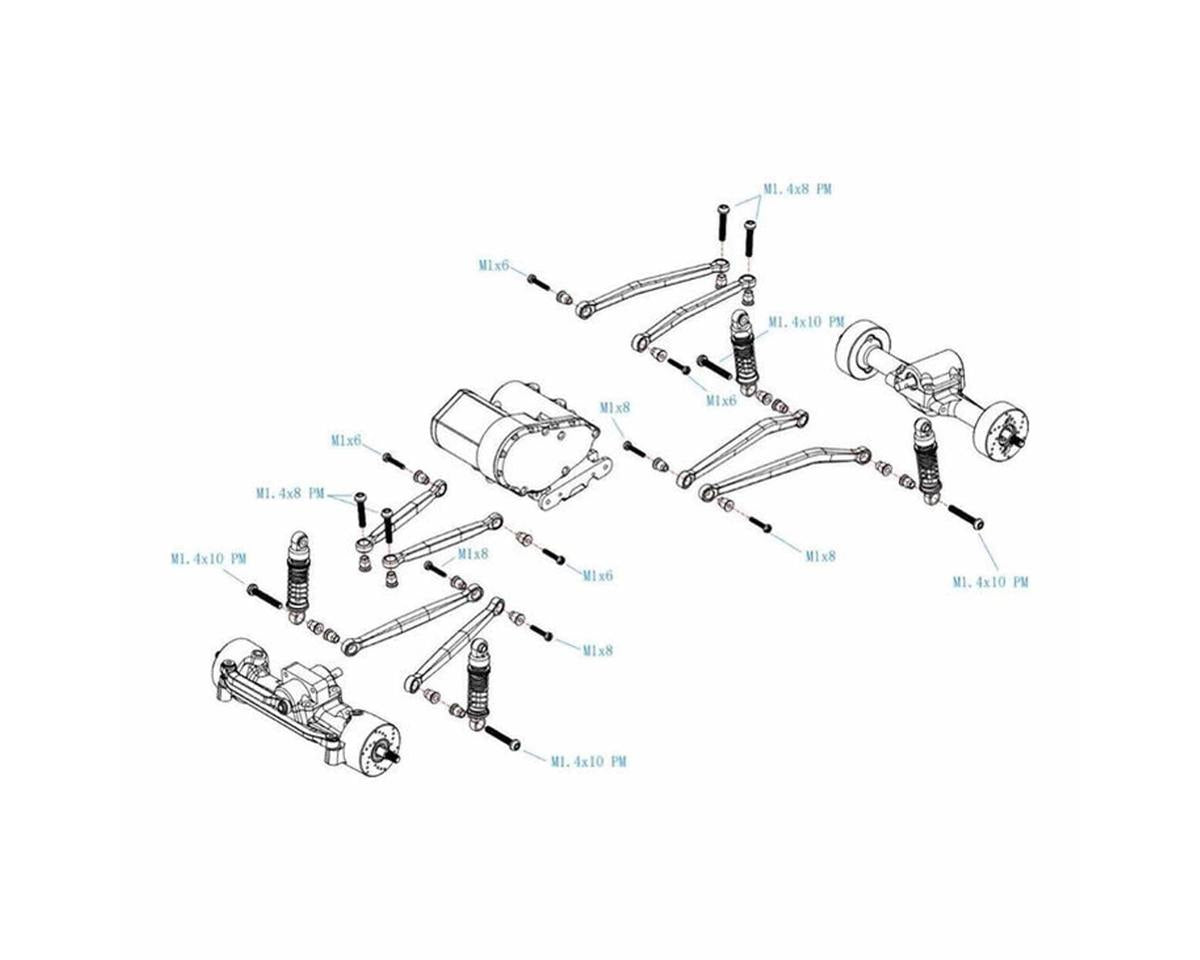 Hot Racing Axial SCX30 21.5mm Threaded Aluminum Friction Shocks (2)