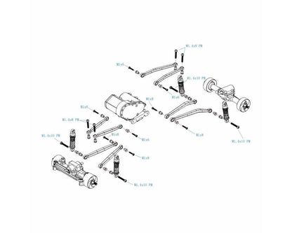 Hot Racing Axial SCX30 21.5mm Threaded Aluminum Friction Shocks (2)