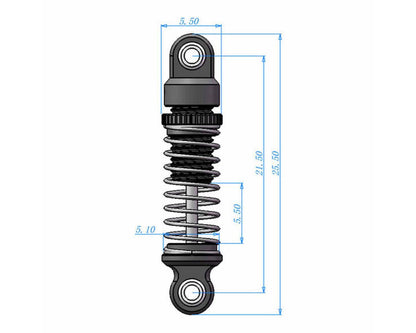 Hot Racing Axial SCX30 21.5mm Threaded Aluminum Friction Shocks (2)