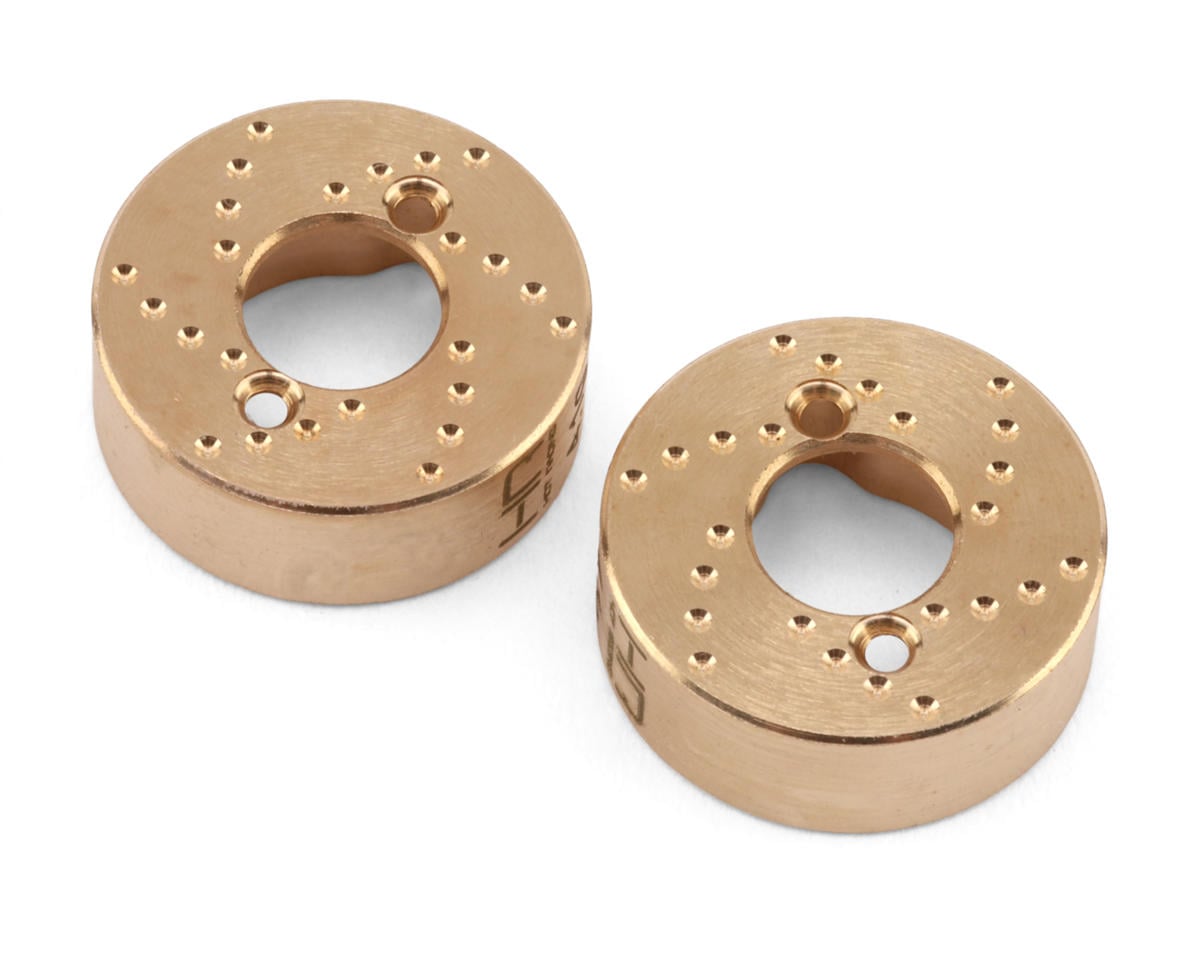 Hot Racing Axial SCX30 Brass Rear Counter Weights (4.1g ea) (2)