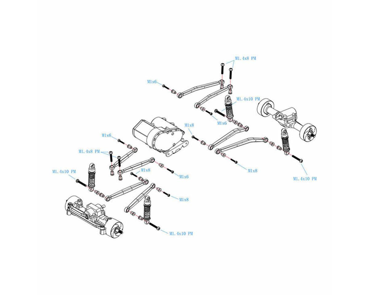 Hot Racing Axial SCX30 25mm Threaded Aluminum Friction Shocks (2)