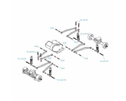 Hot Racing Axial SCX30 25mm Threaded Aluminum Friction Shocks (2)
