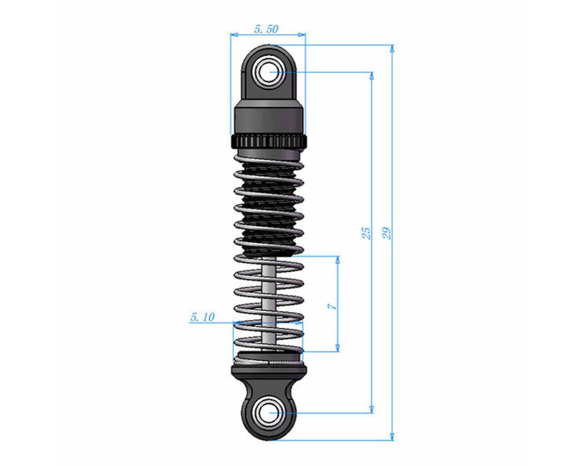 Hot Racing Axial SCX30 25mm Threaded Aluminum Friction Shocks (2)