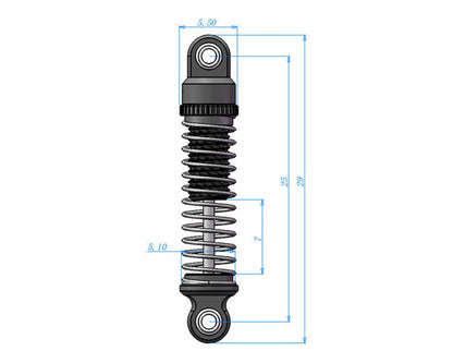 Hot Racing Axial SCX30 25mm Threaded Aluminum Friction Shocks (2)