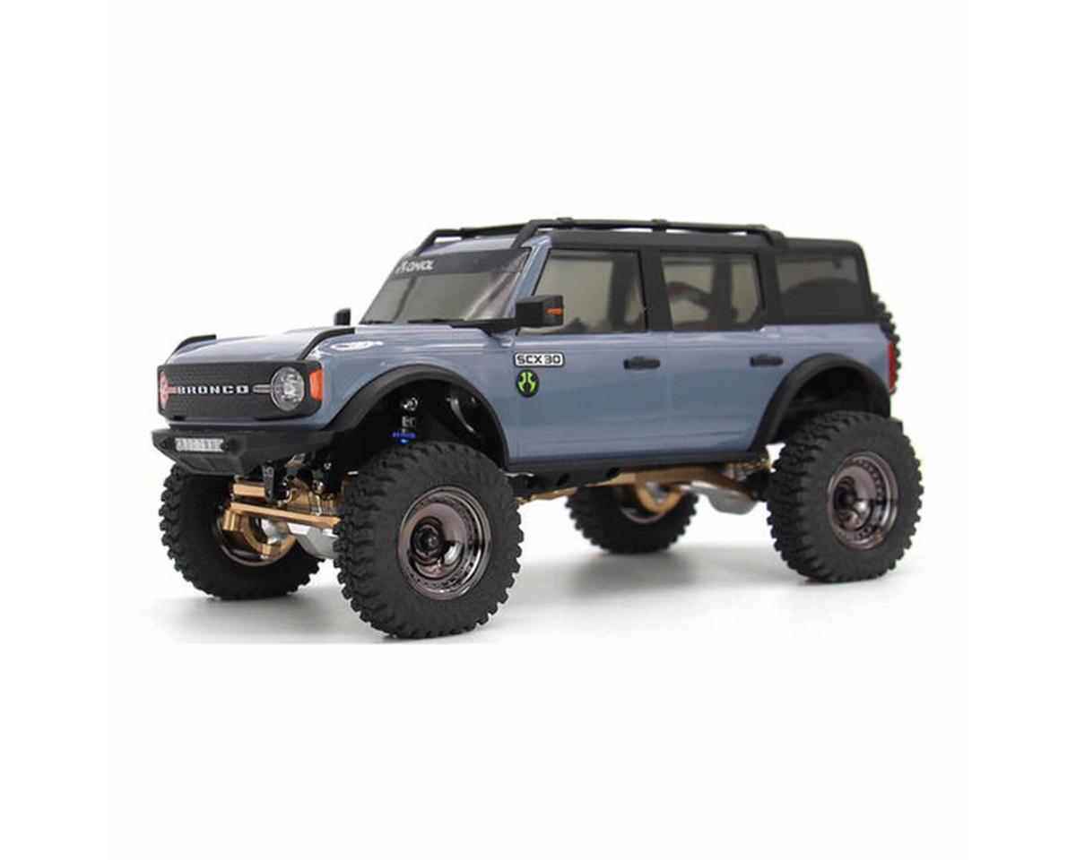 Hot Racing Axial SCX30 0.7" Brass Crawler Wheels (Black Chrome) (4) (9.3g ea)