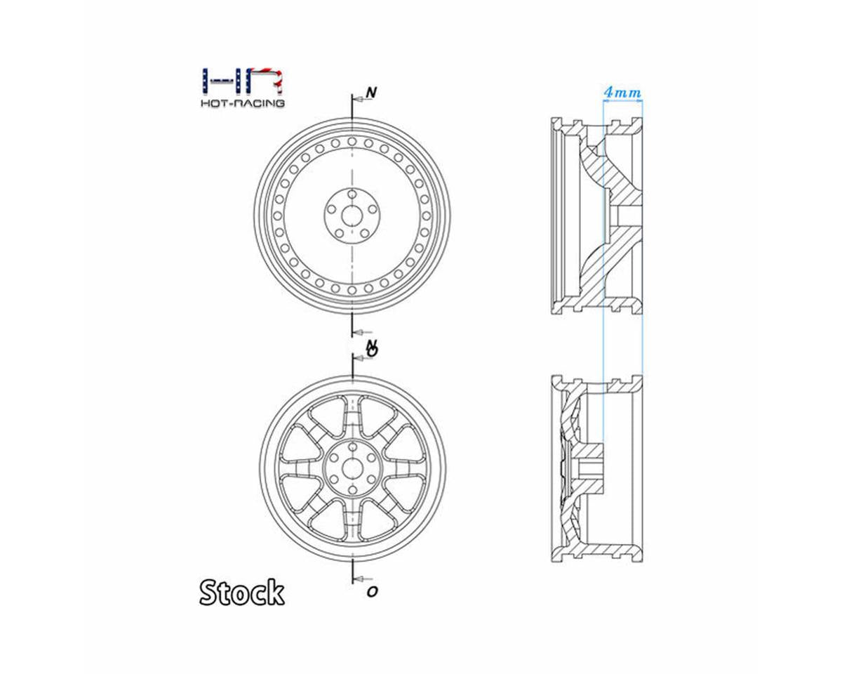 Hot Racing Axial SCX30 0.7" Brass Crawler Wheels (Black Chrome) (4) (9.3g ea)