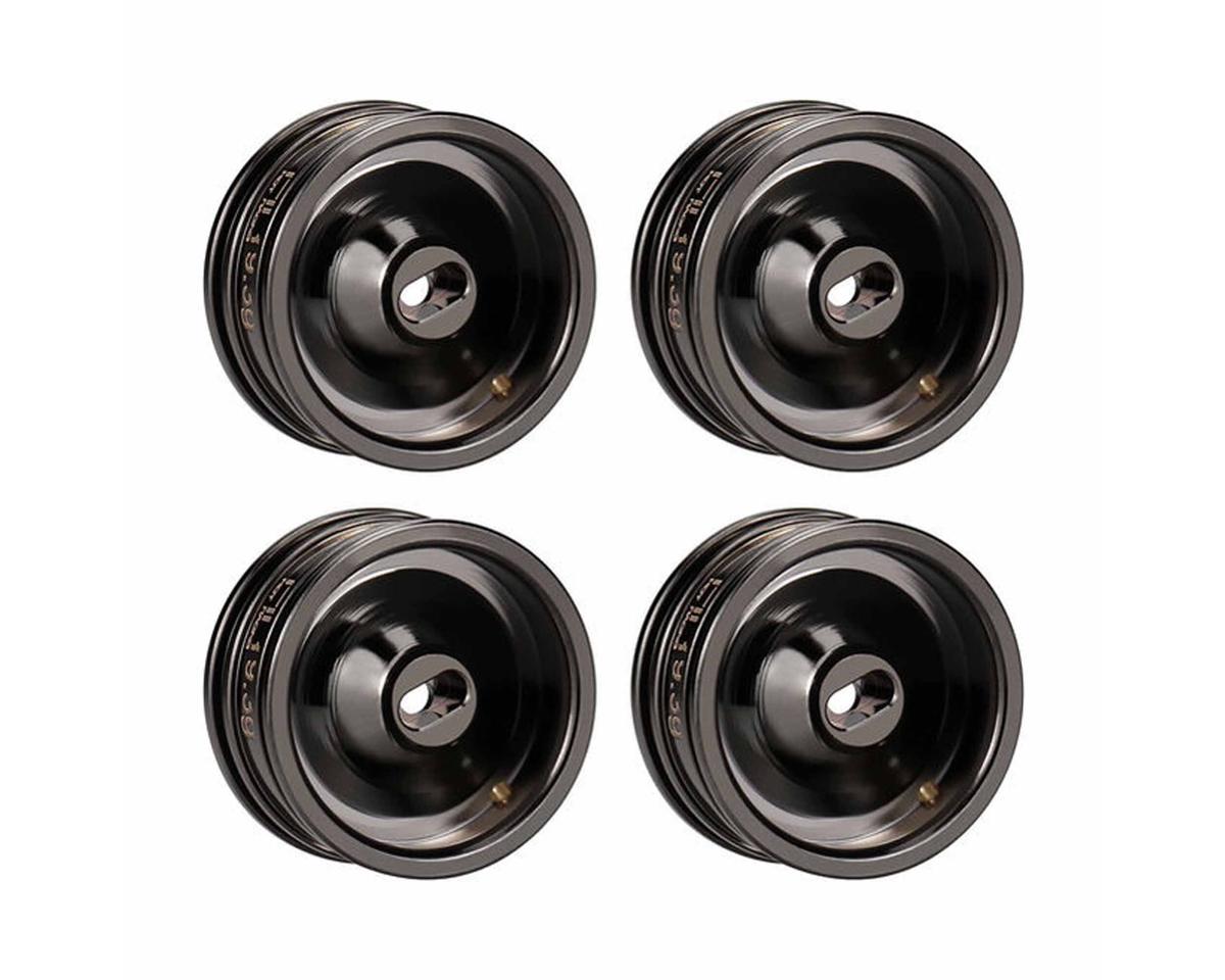Hot Racing Axial SCX30 0.7" Brass Crawler Wheels (Black Chrome) (4) (9.3g ea)