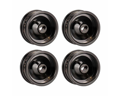 Hot Racing Axial SCX30 0.7" Brass Crawler Wheels (Black Chrome) (4) (9.3g ea)