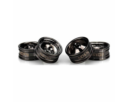 Hot Racing Axial SCX30 0.7" Brass Crawler Wheels (Black Chrome) (4) (9.3g ea)