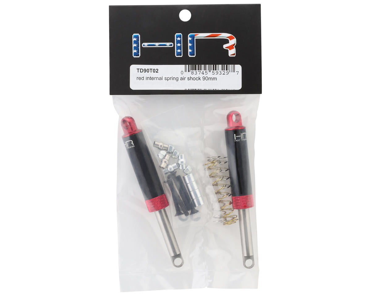 Hot Racing 90mm Internal Spring Air Shocks (Red) (2)