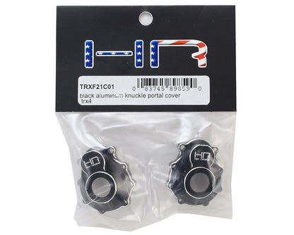 Hot Racing Aluminum Outer Portal Drive Housing for Traxxas TRX-4 (Black) (2)