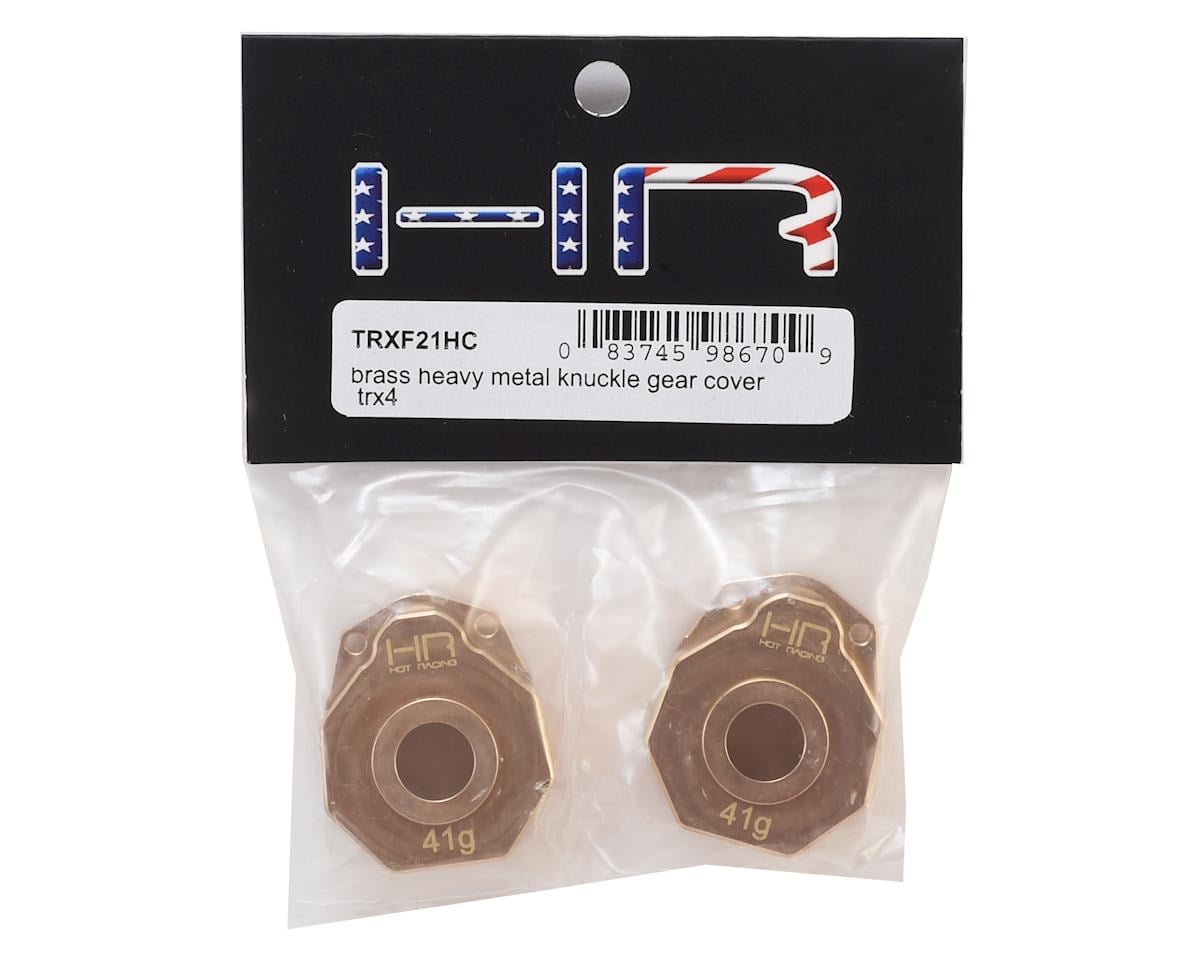 Hot Racing Brass Heavy Metal Knuckle Portal Cover for Traxxas TRX-4 (2) (41g)