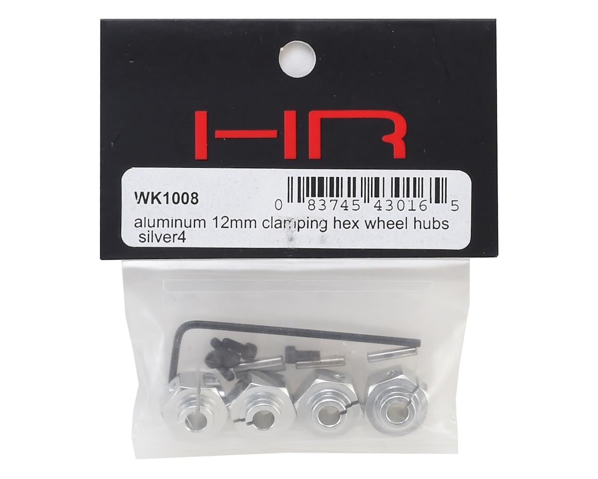 Hot Racing Aluminum 12mm Clamping Hex Wheel Hubs (Silver) (4)