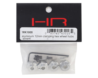 Hot Racing Aluminum 12mm Clamping Hex Wheel Hubs (Silver) (4)