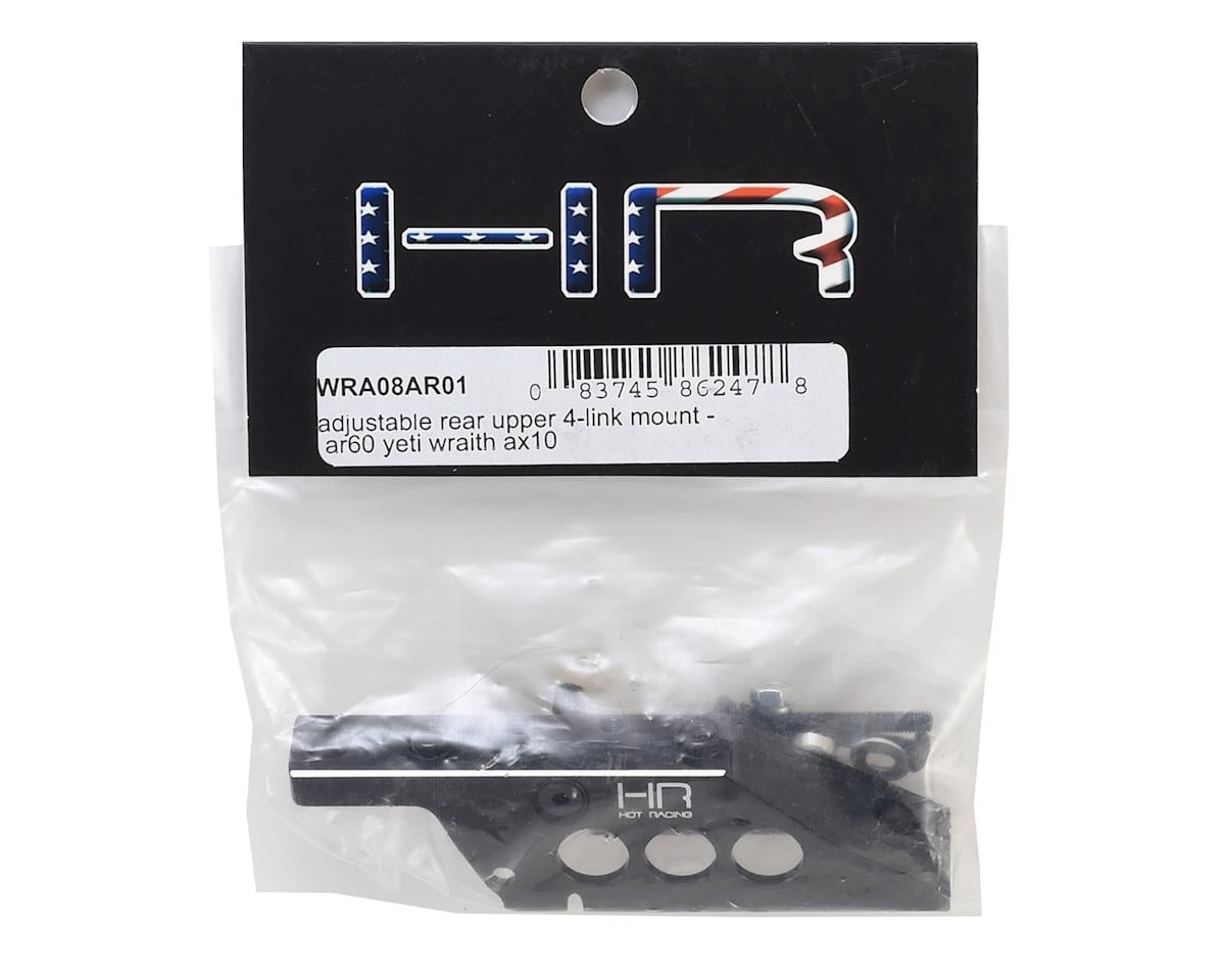Hot Racing Axial Wraith AR60 Adjustable Rear Upper 4-Link Mount (Black)